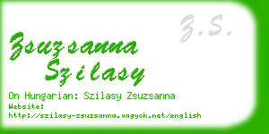 zsuzsanna szilasy business card